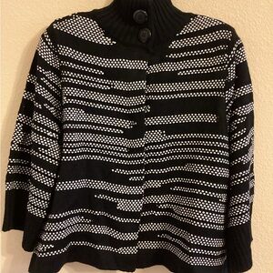 Chico's Monochrome Knit Top $50 new with tag
